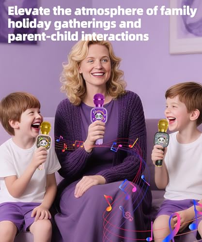 Bluetooth Karaoke Microphone Toy with LED Lights C64392