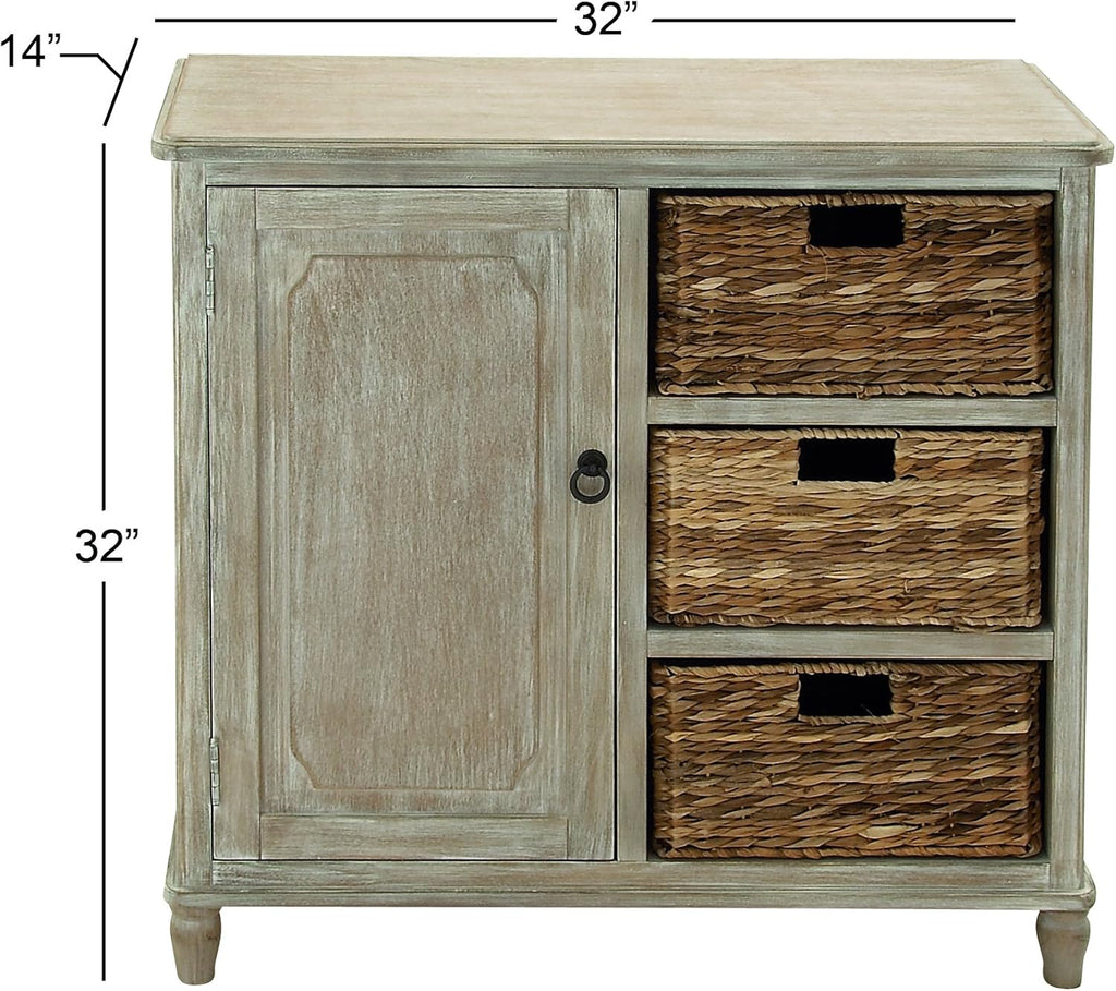 Wood Basket Cabinet U669405