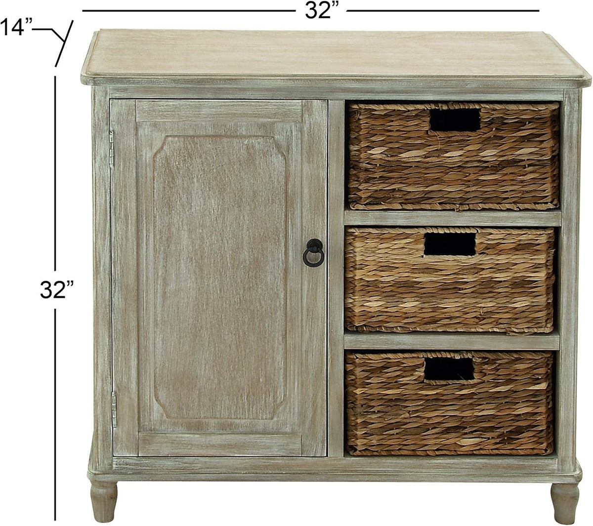 Wood Basket Cabinet U669405