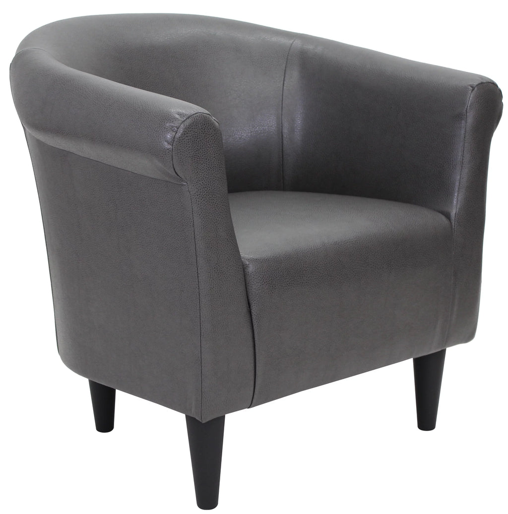 Faux Leather Bucket Accent Chair B2608