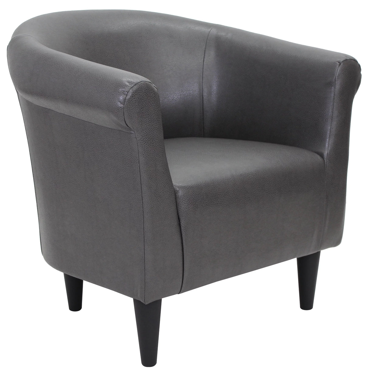 Faux Leather Bucket Accent Chair B2608