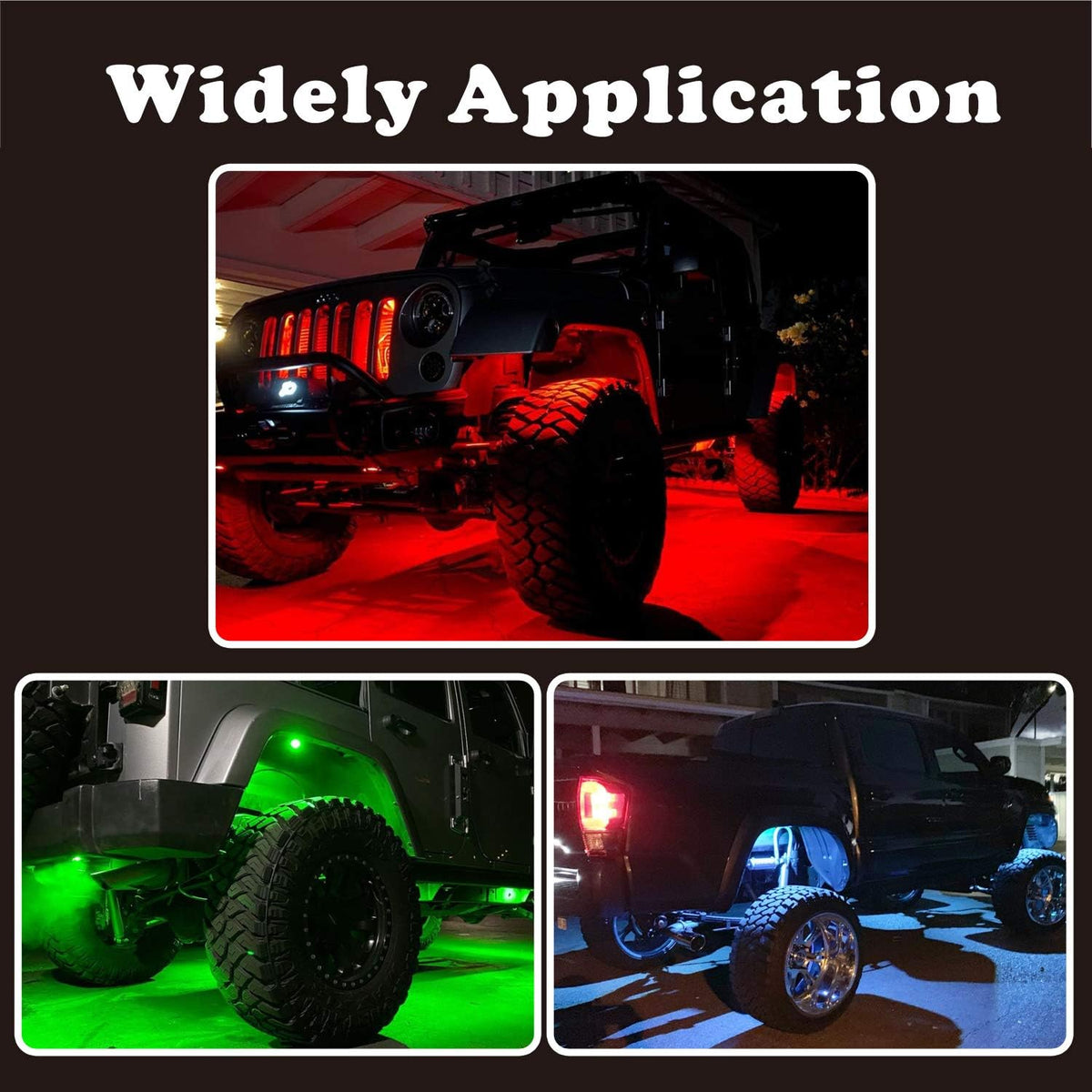 18 Pods Waterproof Multicolor LED Rock Lights Kit B276