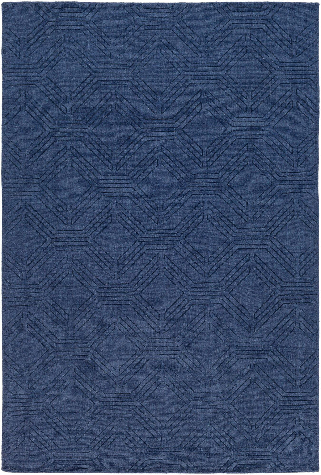 Wool 5x7 Navy Area Rug U391