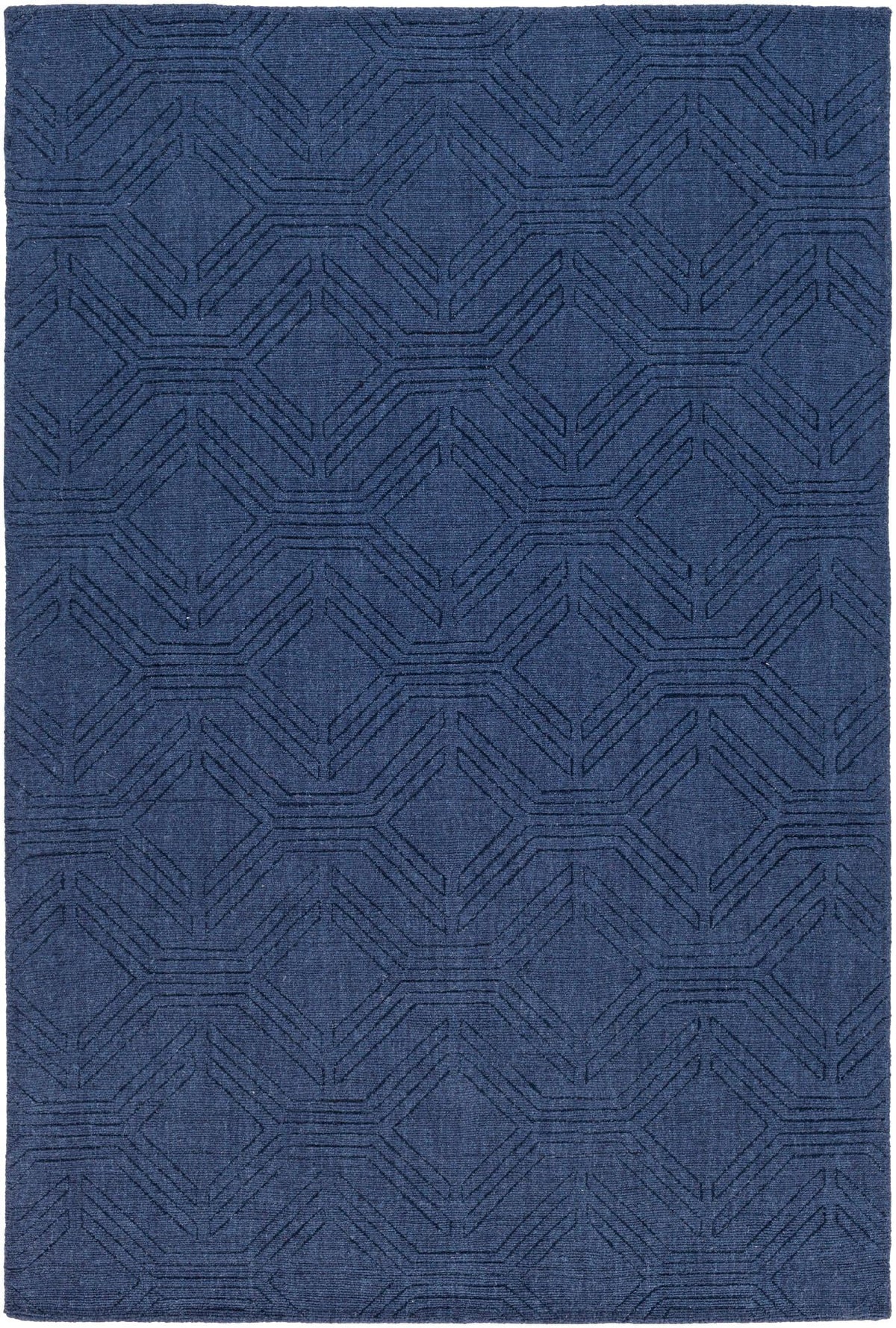 Wool 5x7 Navy Area Rug U391