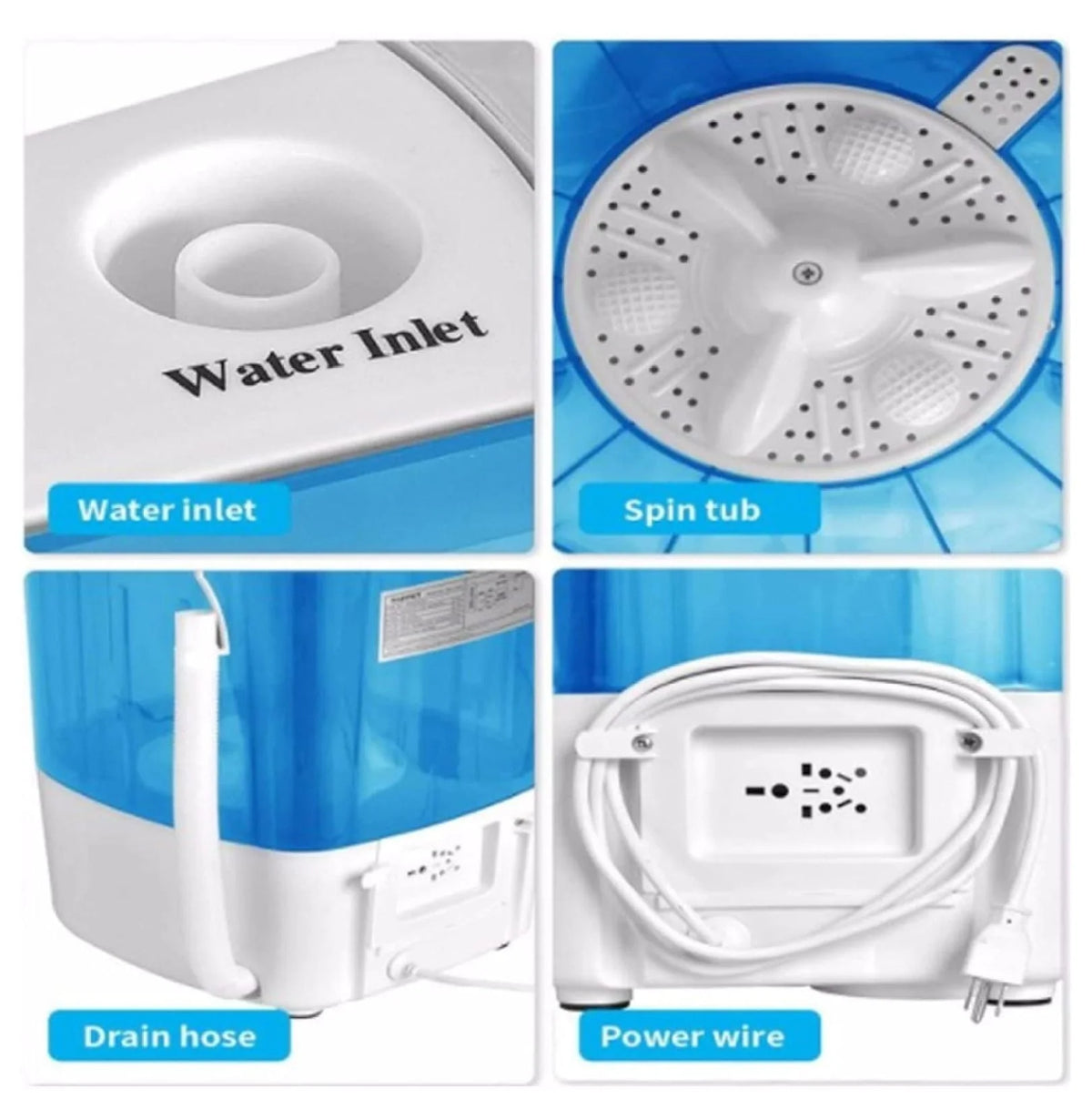 Portable Mini Washer with Spin Dryer, 7.7 lbs Capacity J816994