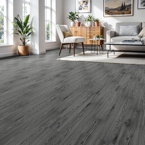 Peel and Stick Floor Tile, 36-Pack Self Adhesive Vinyl Plank Flooring Waterproof Tile Sticker B118
