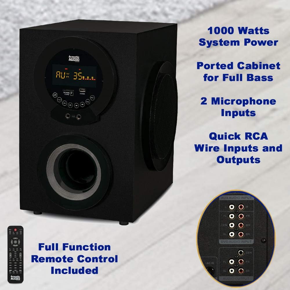 5.1 Bluetooth Tower Speaker System with Optical Input T6324