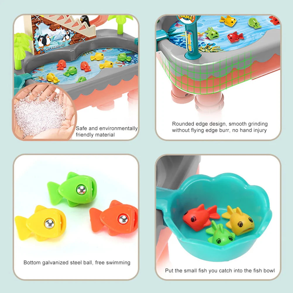 Toddler Toys Fishing Table Toys Water Table Pool Set O952