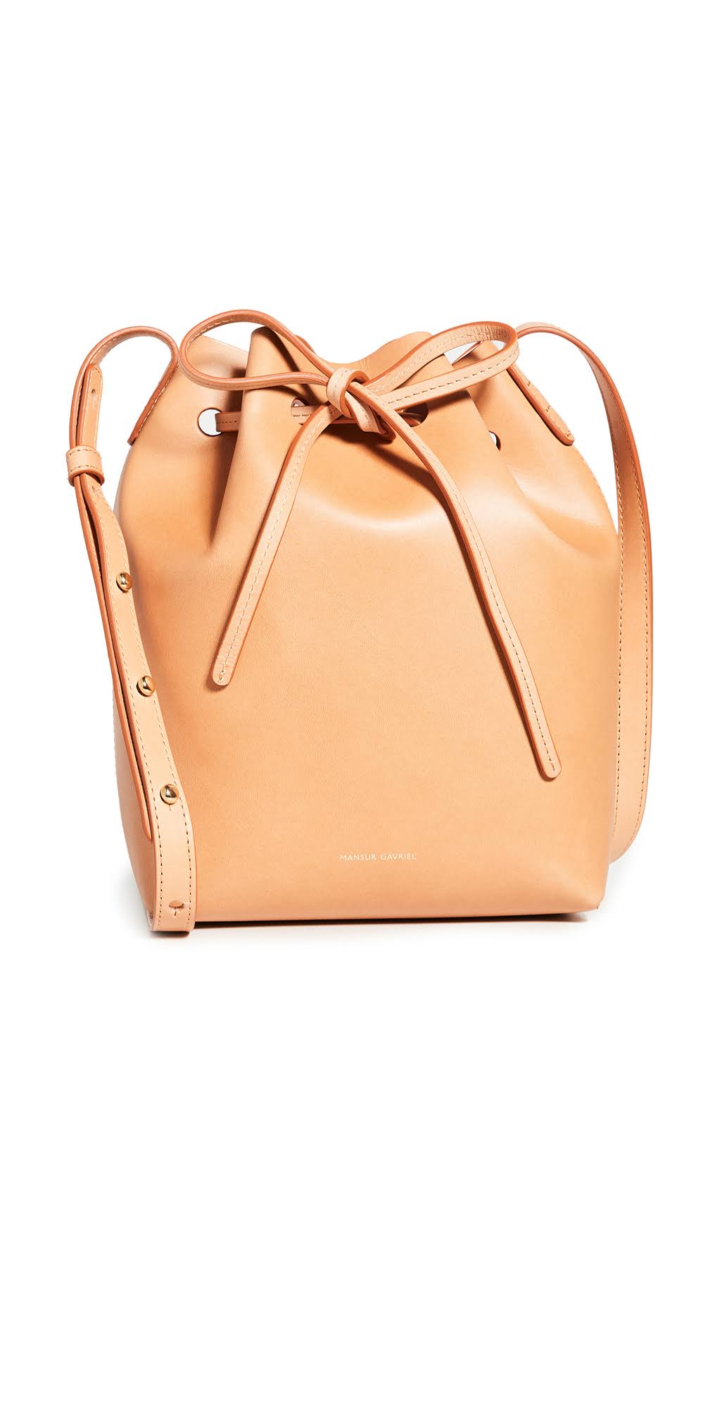 Mini Leather Bucket Bag X3921