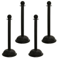 Black Crowd Control Stanchion with 16in Base 4pk O7475