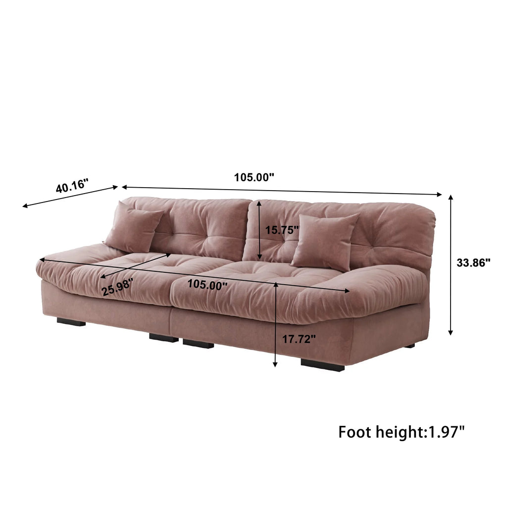 Velvet 3-Seat Cloud Sofa K65302