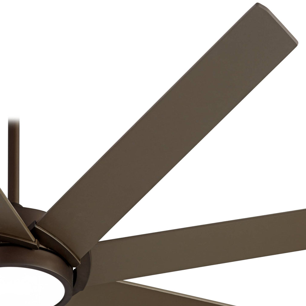 65x22 Modern Ceiling Fan with Light LED Dimmable Remote Oil Rubbed Bronze White Glass Q8391