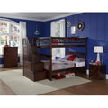 Antique Walnut Full Over Full Size Bunkbed with Drawers S335006