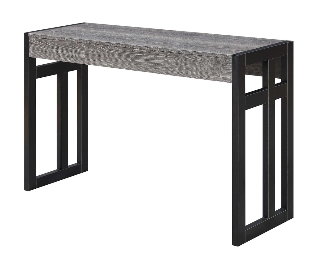 Weathered Gray Black Console Table E3760