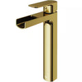 Single Handle Single-Hole Bathroom Vessel Faucet Matte Brushed Gold Q9579