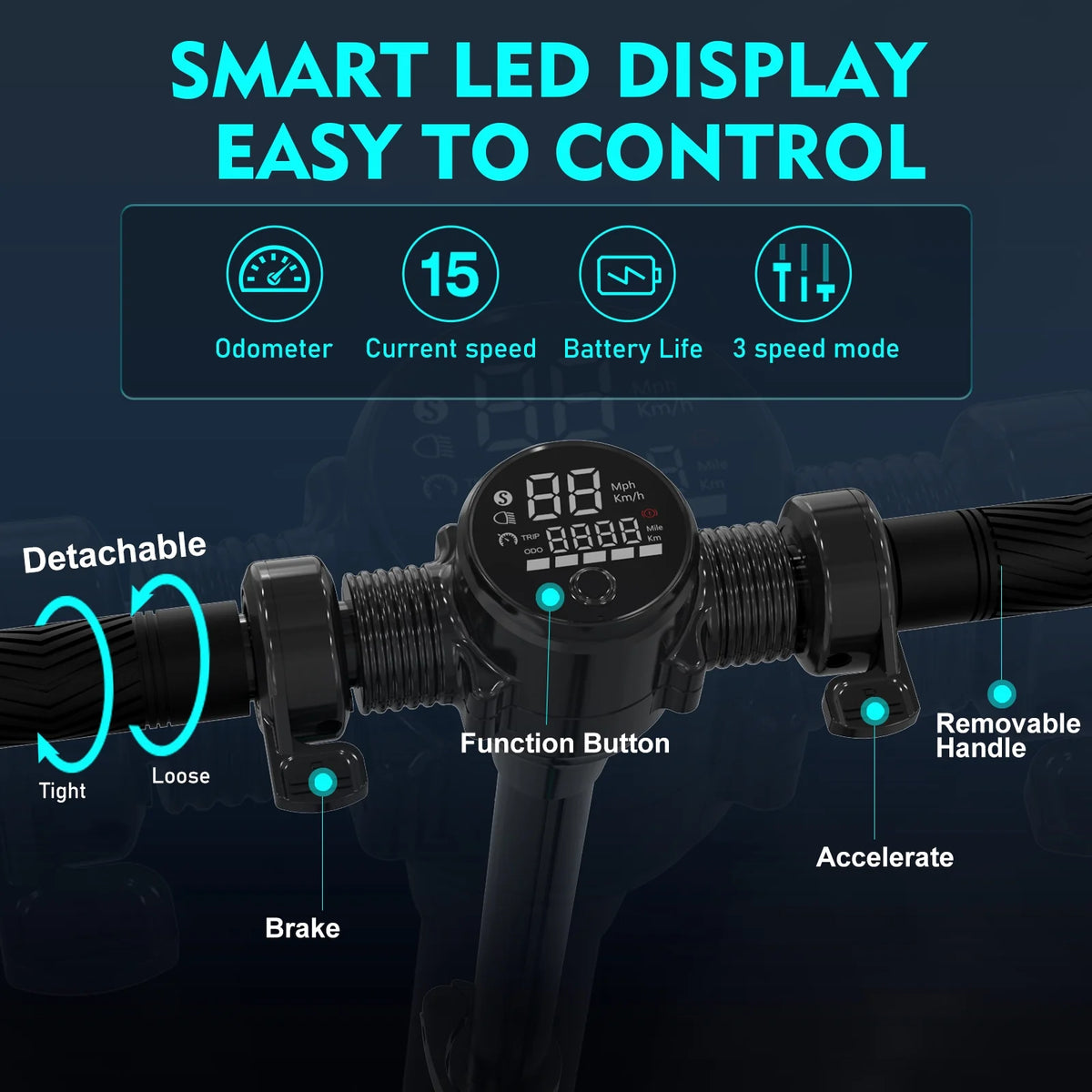 Electric Scooter 350W Motor 15 MPH Foldable Z993629