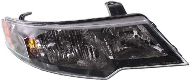 For Kia Forte Headlight 2010-2013 Pair Black Housing with Bulbs Y4034