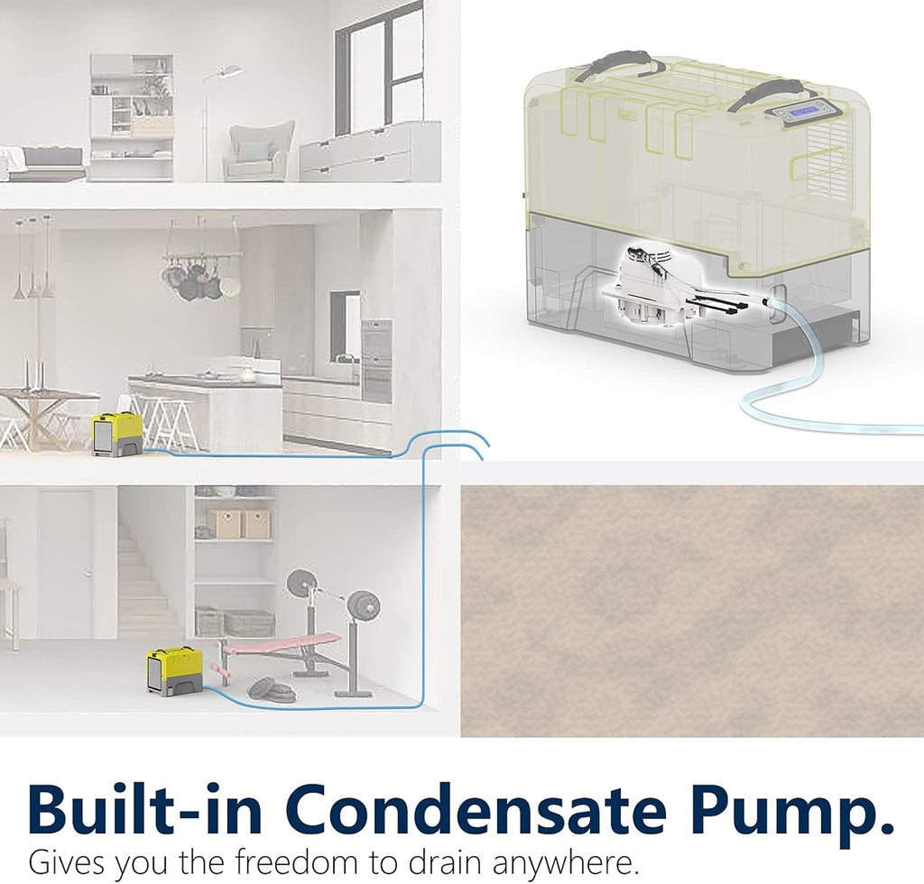 180 PPD Commercial Dehumidifier with Pump Drain Hose A48719