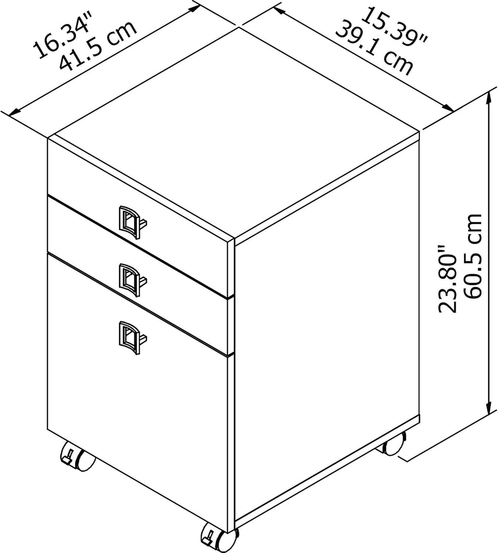3 Drawer Mobile File Cabinet W69123