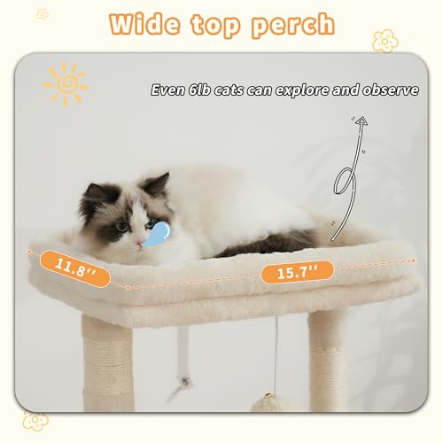 Light Gray Cat Tree with Cat Basket and Scratching Posts R76596