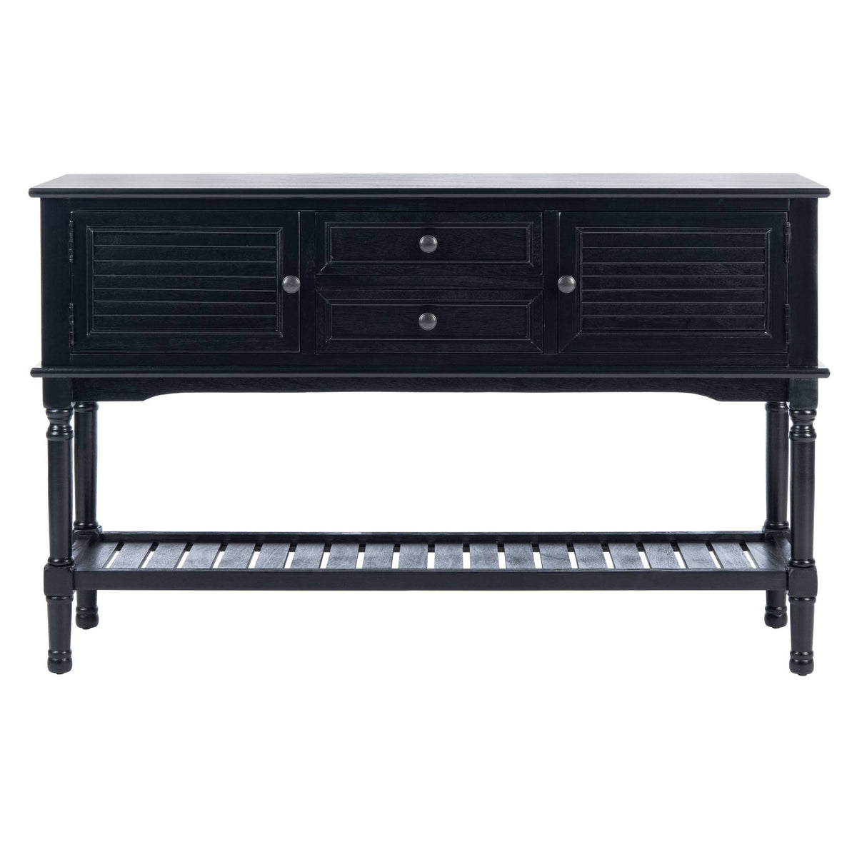 Black 2 Drawer 2 Door Console Table J5667