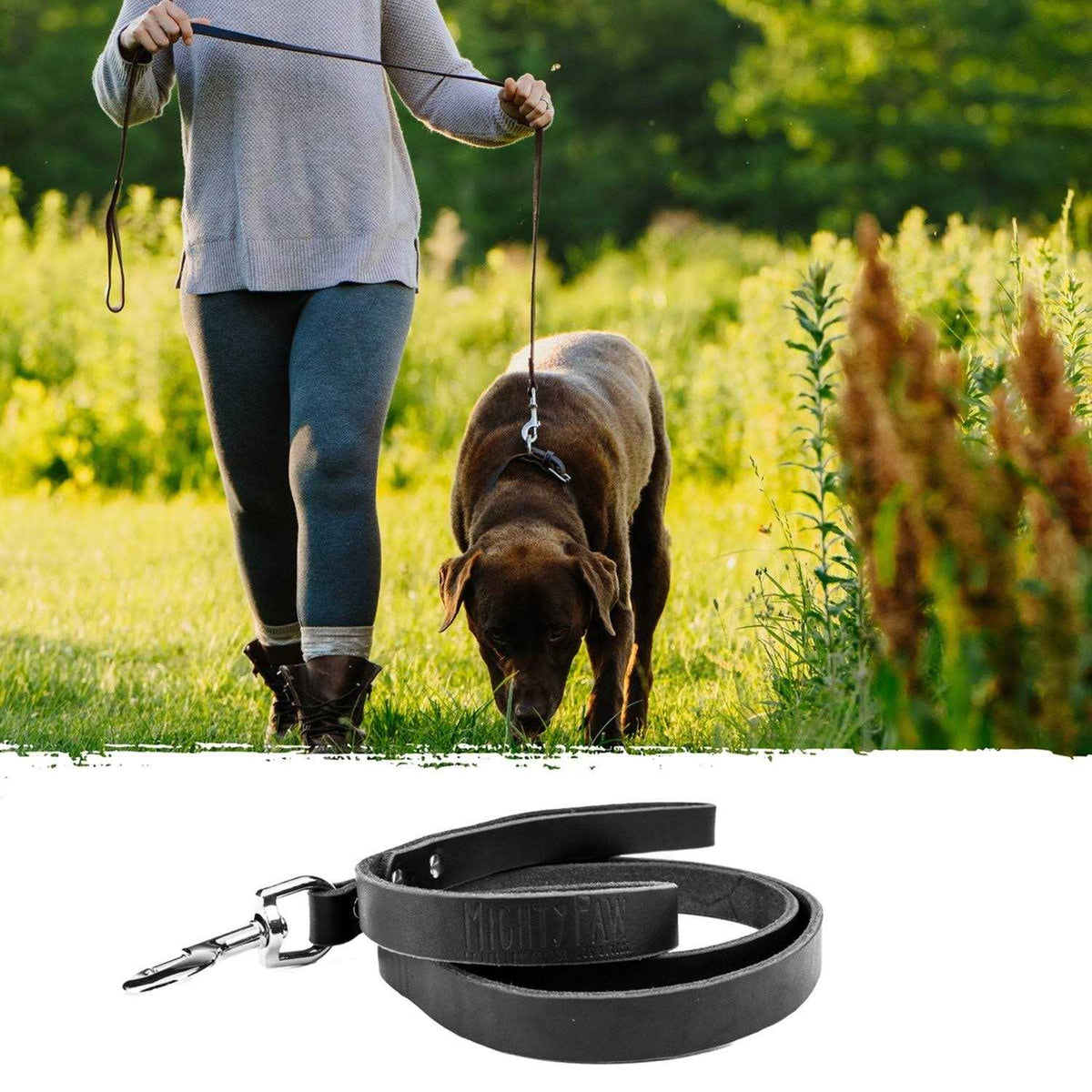 Super Soft Distressed Leather Dog Leash F260081