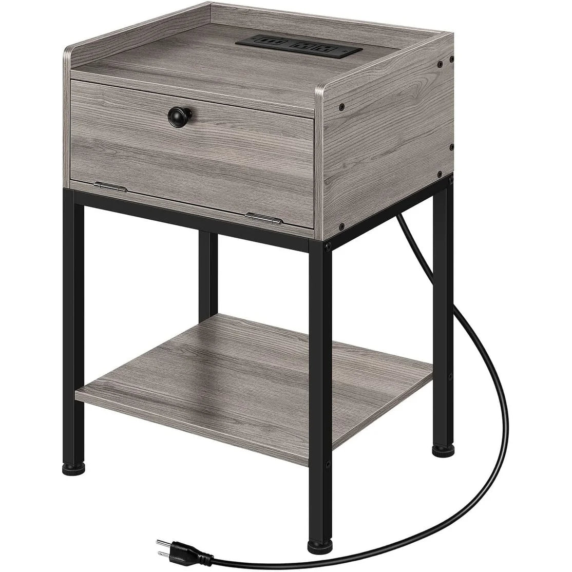 Bedside End Table with Storage Drawer J264