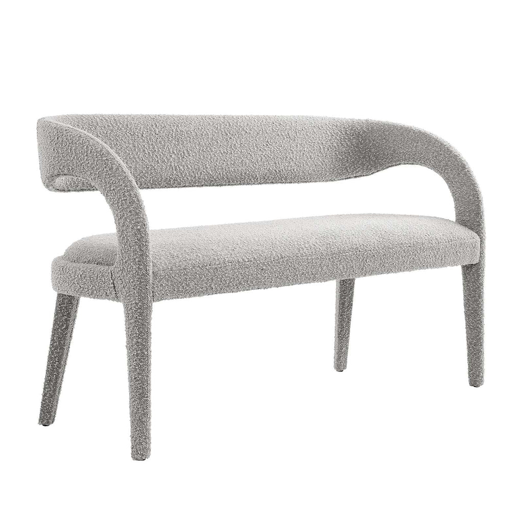 Boucle Fabric Accent Bench Q8505