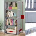 4-Tier Grey Bookshelf W838091