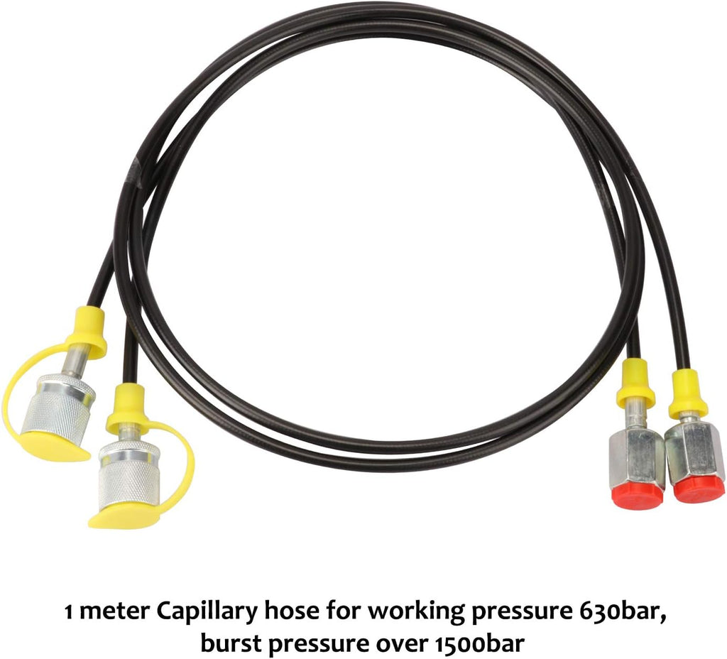 Excavator Hydraulic Digital Pressure Test Coupling Kit, 6 Couplings, 3 Gauges, 2 Hoses K112329