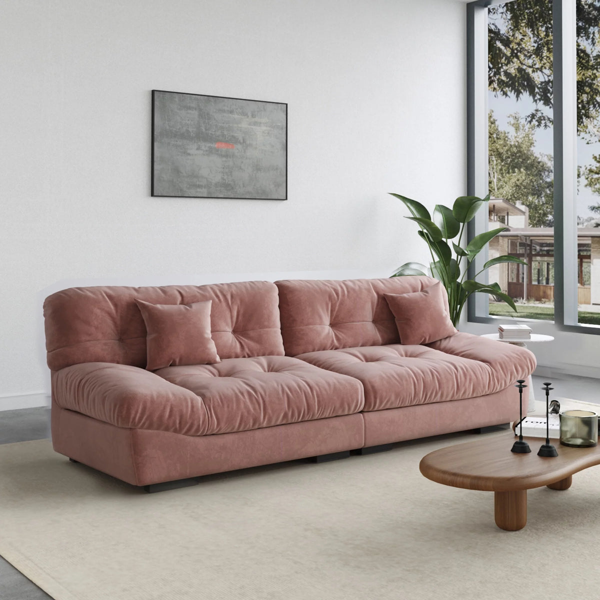Velvet 3-Seat Cloud Sofa K65302
