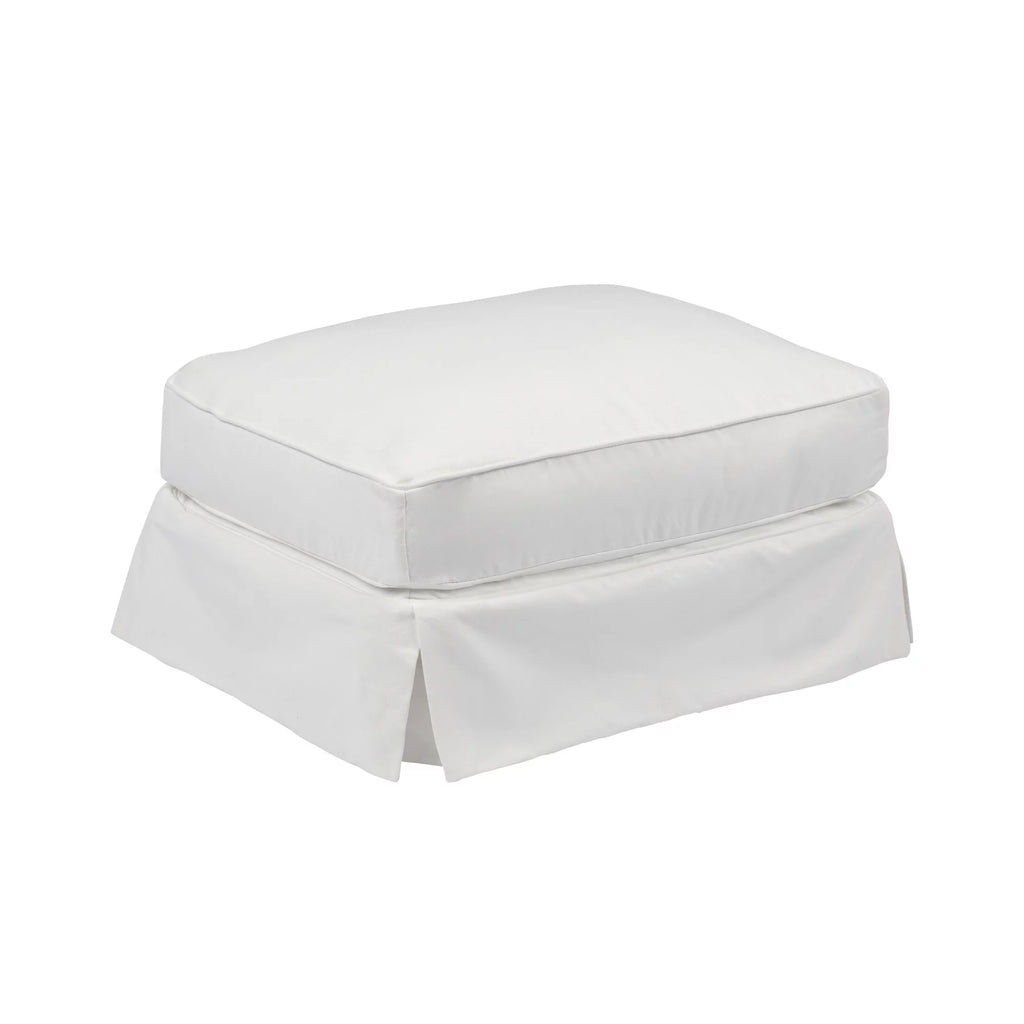 18" White Fabric Slipcovered D618123