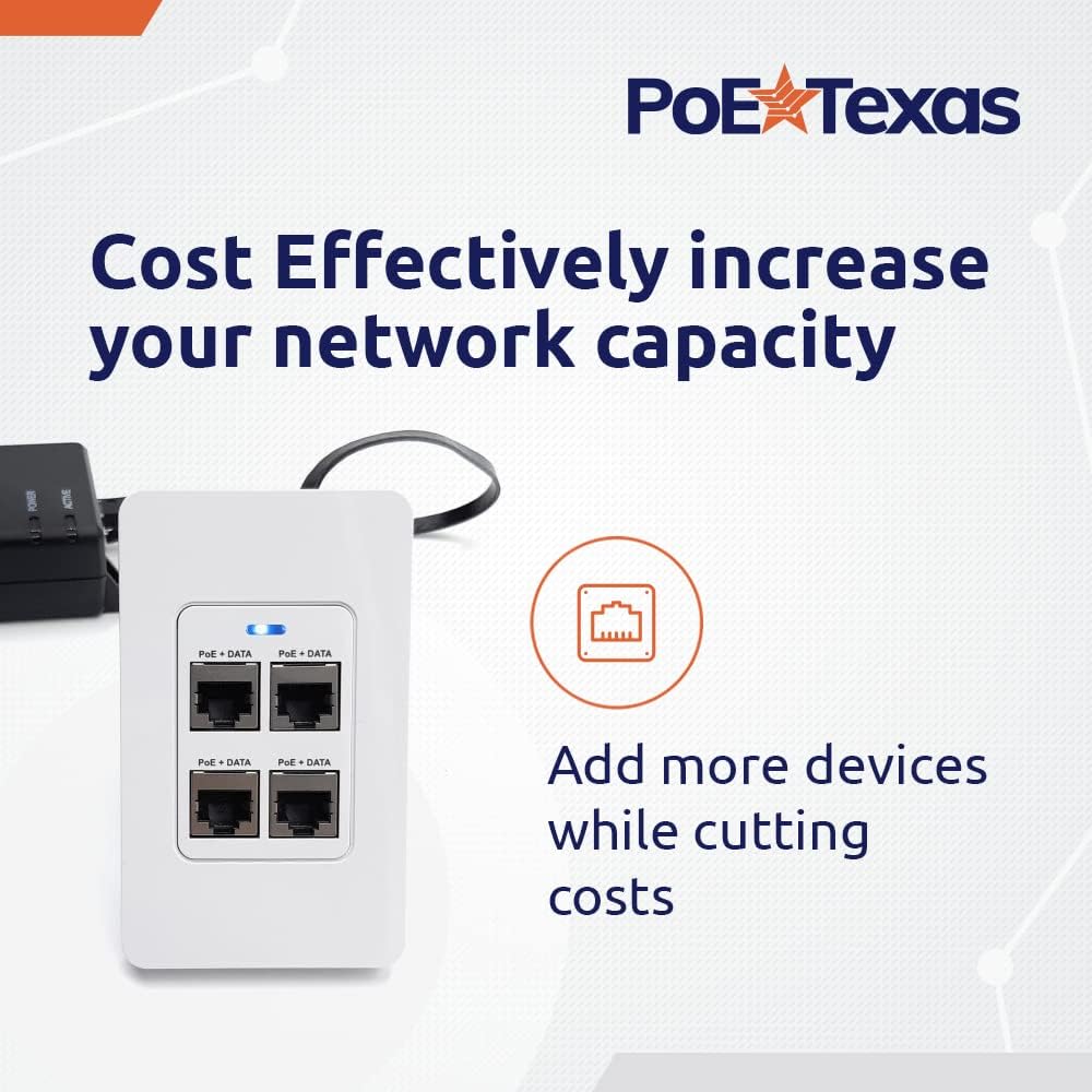 4 Port in-Wall Gigabit PoE Extender K10020