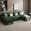 Gray Chenille U-Shape Sectional Sofa S793