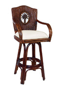 Swivel Rattan & Wicker Counterstool P9029