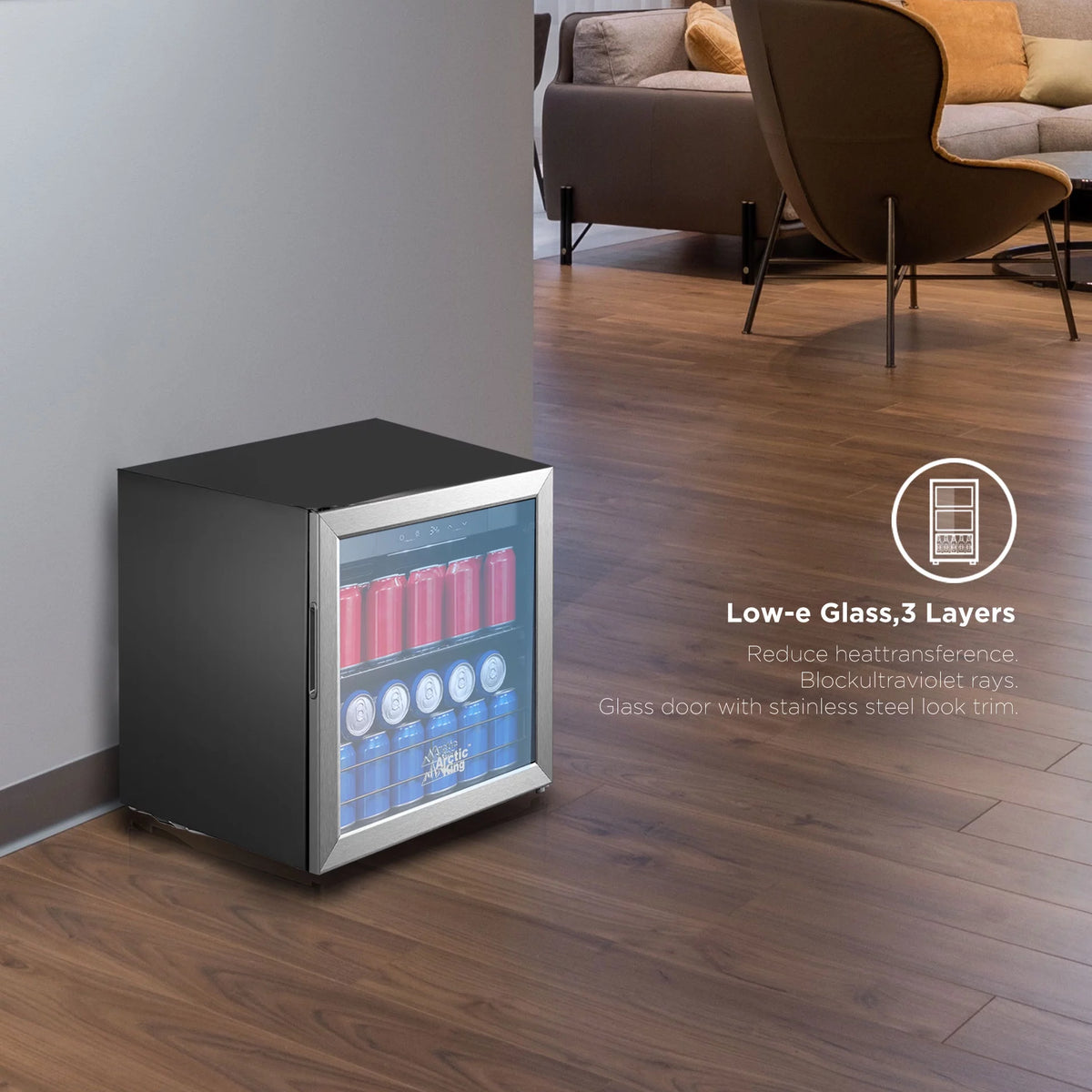 48-Can Beverage Fridge & Cooler with Electrical Control E968902