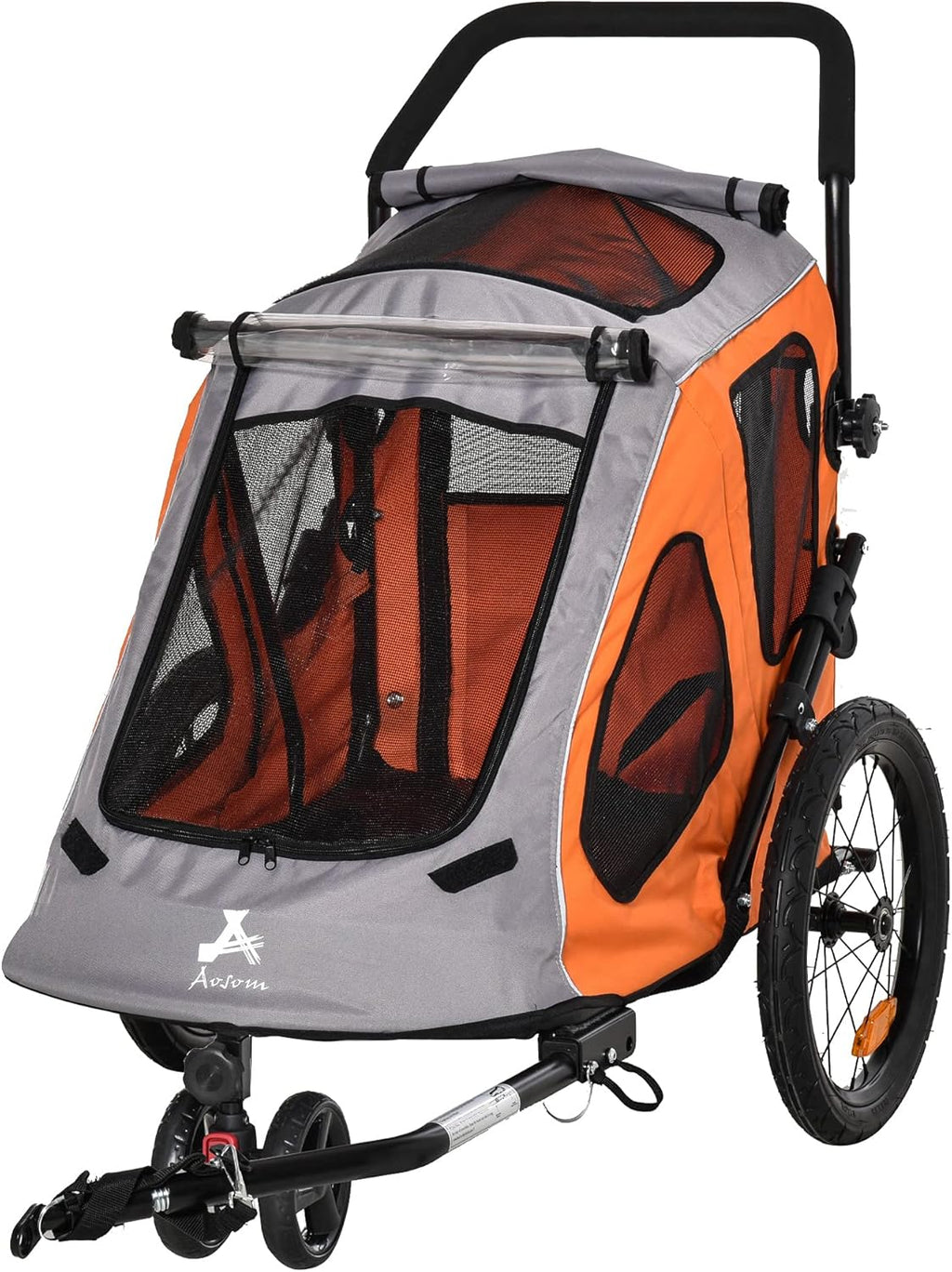 Dog Bike Trailer 2-in-1 Pet Stroller with 360 Swivel Wheel T22005
