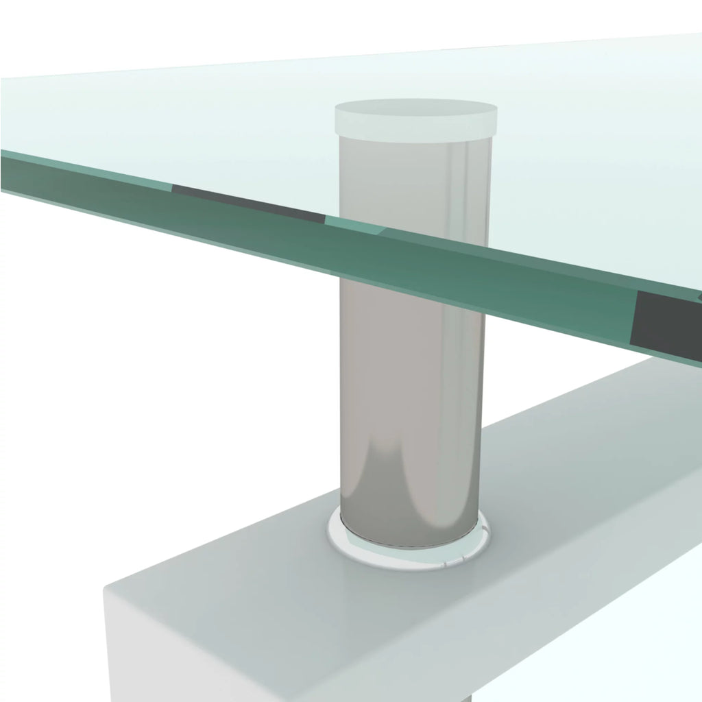 White Glass Top Coffee Table B26263