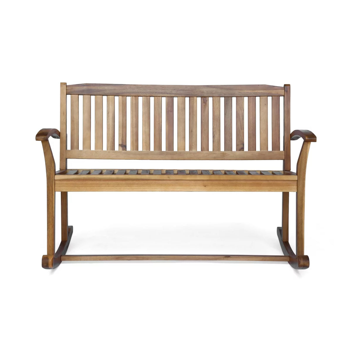 Acacia Wood Rocking Loveseat F706888