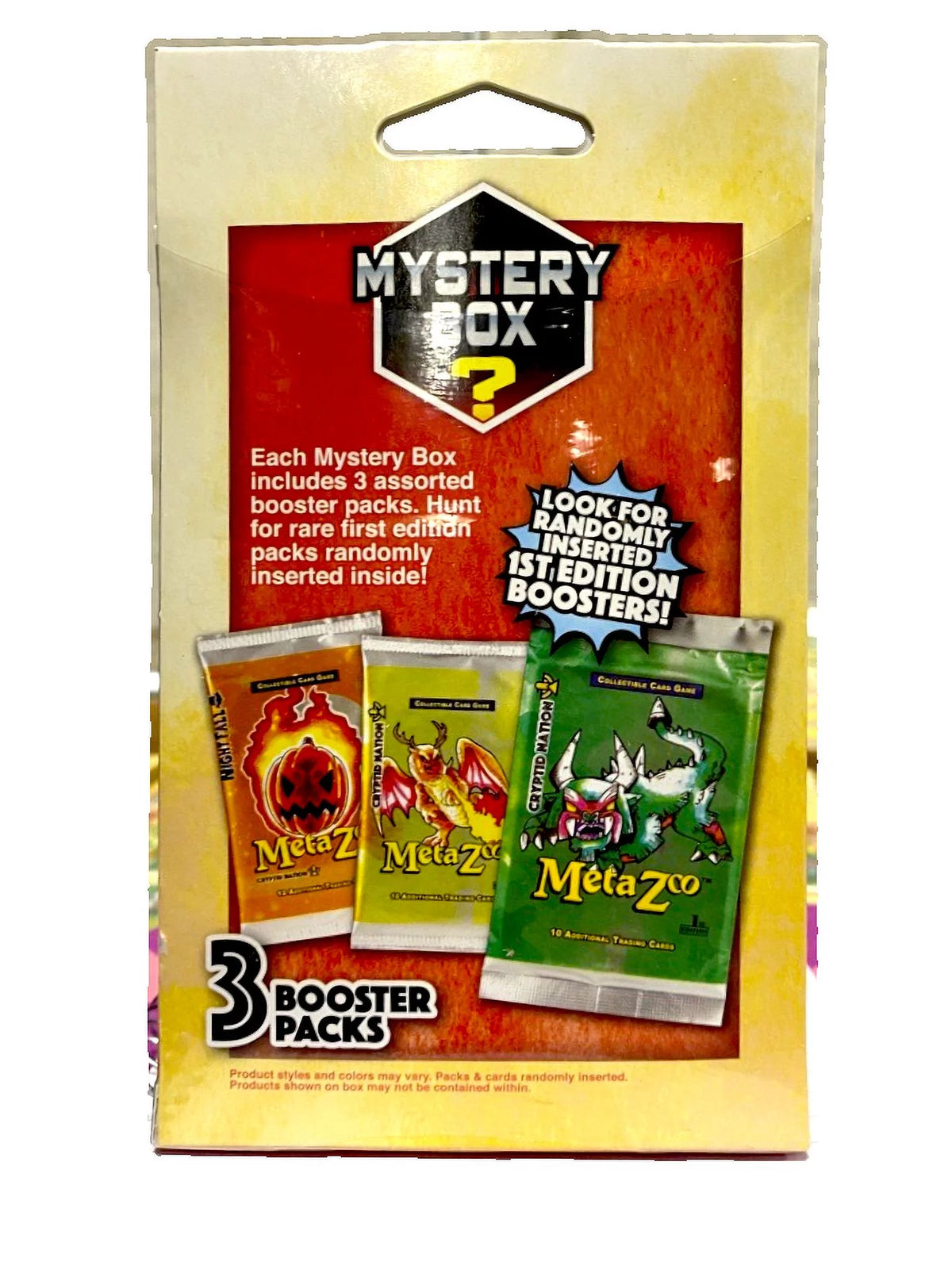 Trading Card Hanger Box with 3 Assorted Booster Packs A877