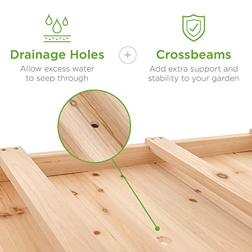 48x24x32-inch Mobile Elevated Wood Planter V849285