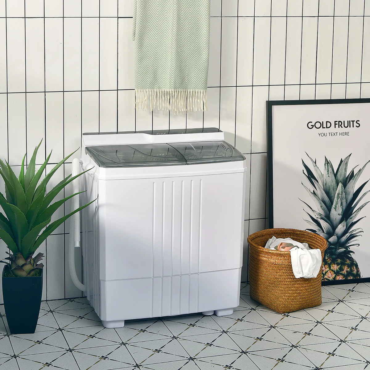 Portable Compact Mini Twin Tub Washing Machine P55588