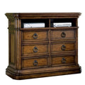 6 Drawer Dark Wood Media Chest C545486