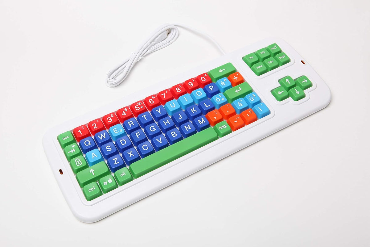 Italian Keyboard with Uppercase White Lettering W370