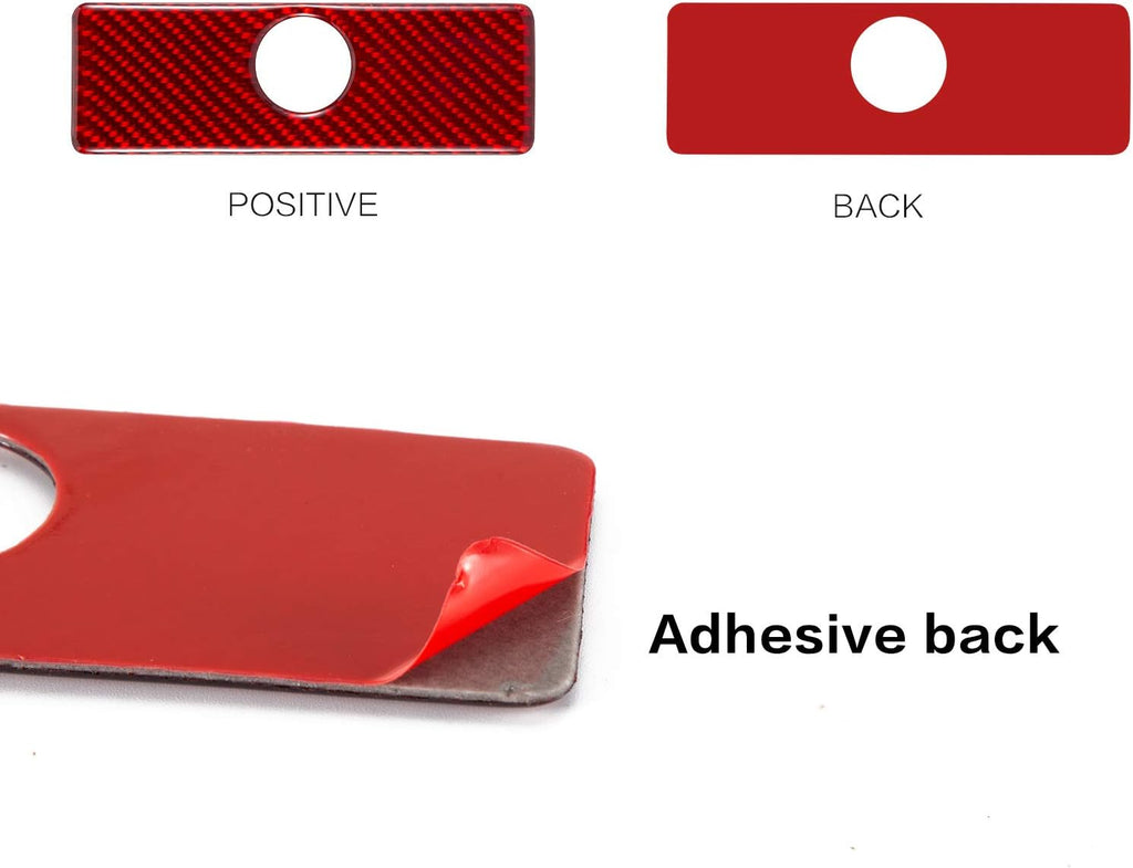 Carbon Fiber Passenger Seat Storage Box Panel Sticker R65885