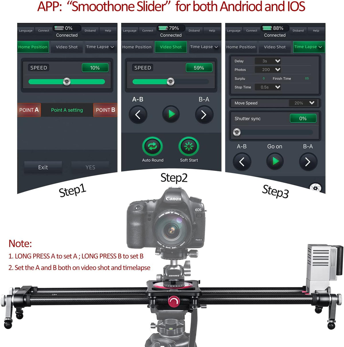 Motorized Carbon Fiber Camera Slider E958932
