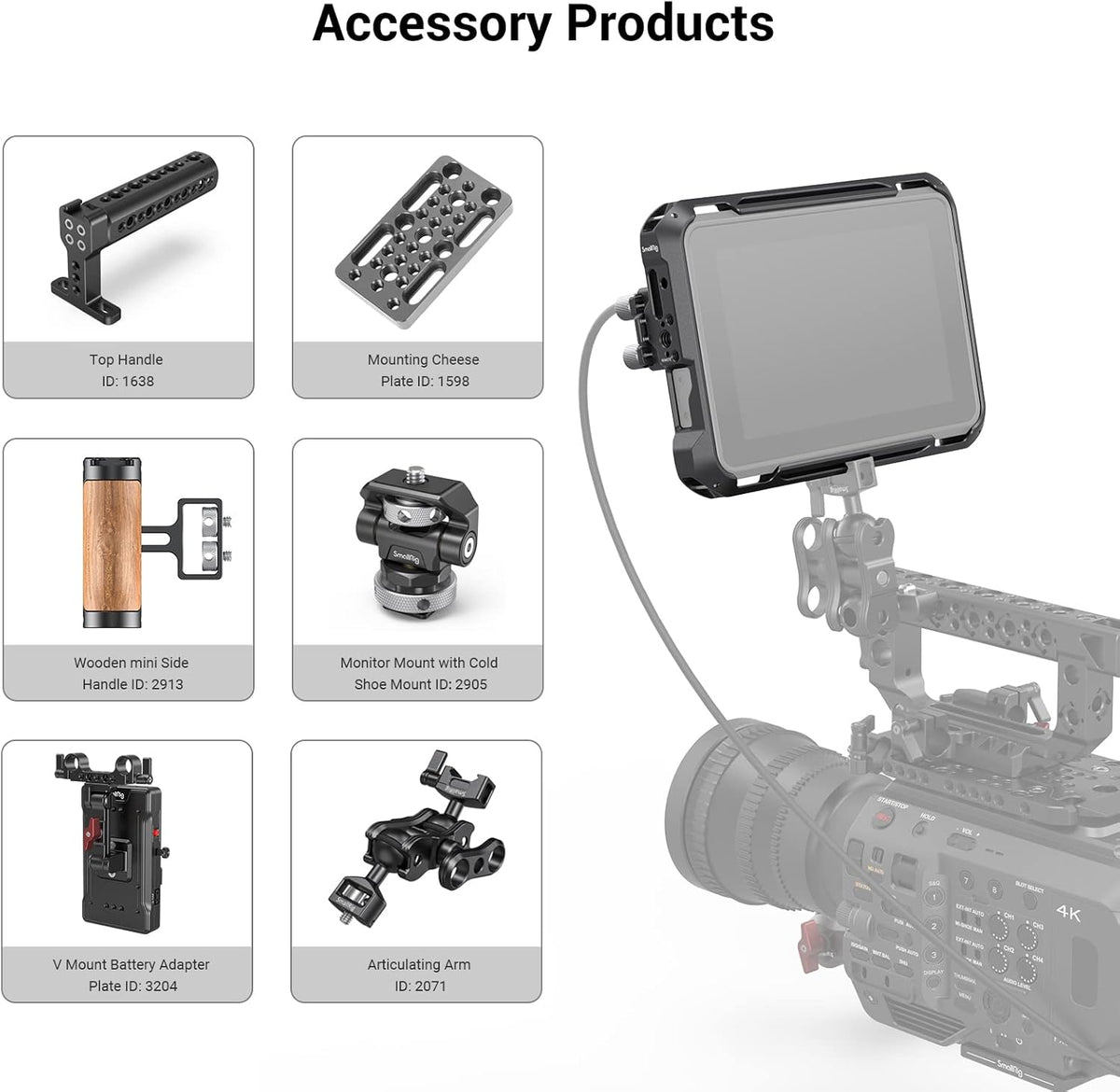 Monitor Cage with Cable Clamp, NATO Rail and Sun Hood X50829