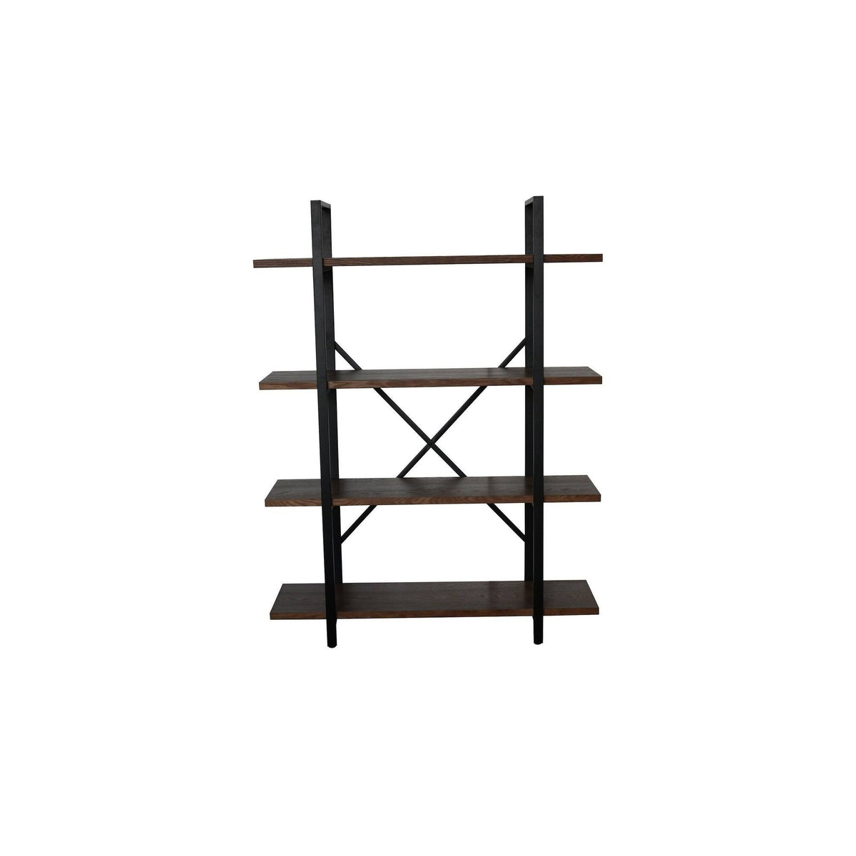 Walnut Brown 4 Shelf Etagere Bookcase O1812