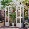 57.9"W x 29.1"D x 78.1"H Polycarbonate Greenhouse with Folding Shelves and Windows P564366