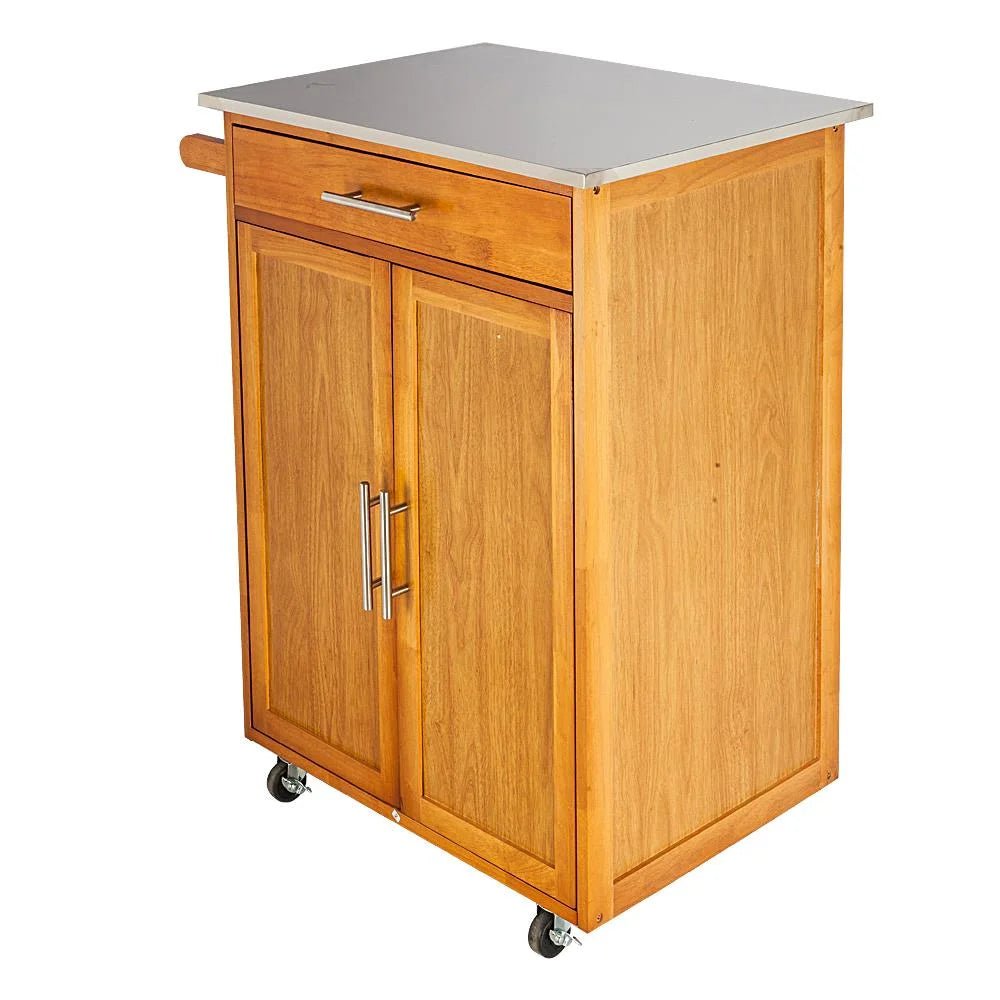 Rolling Kitchen Cart with Drop-Leaf Tabletop N43179